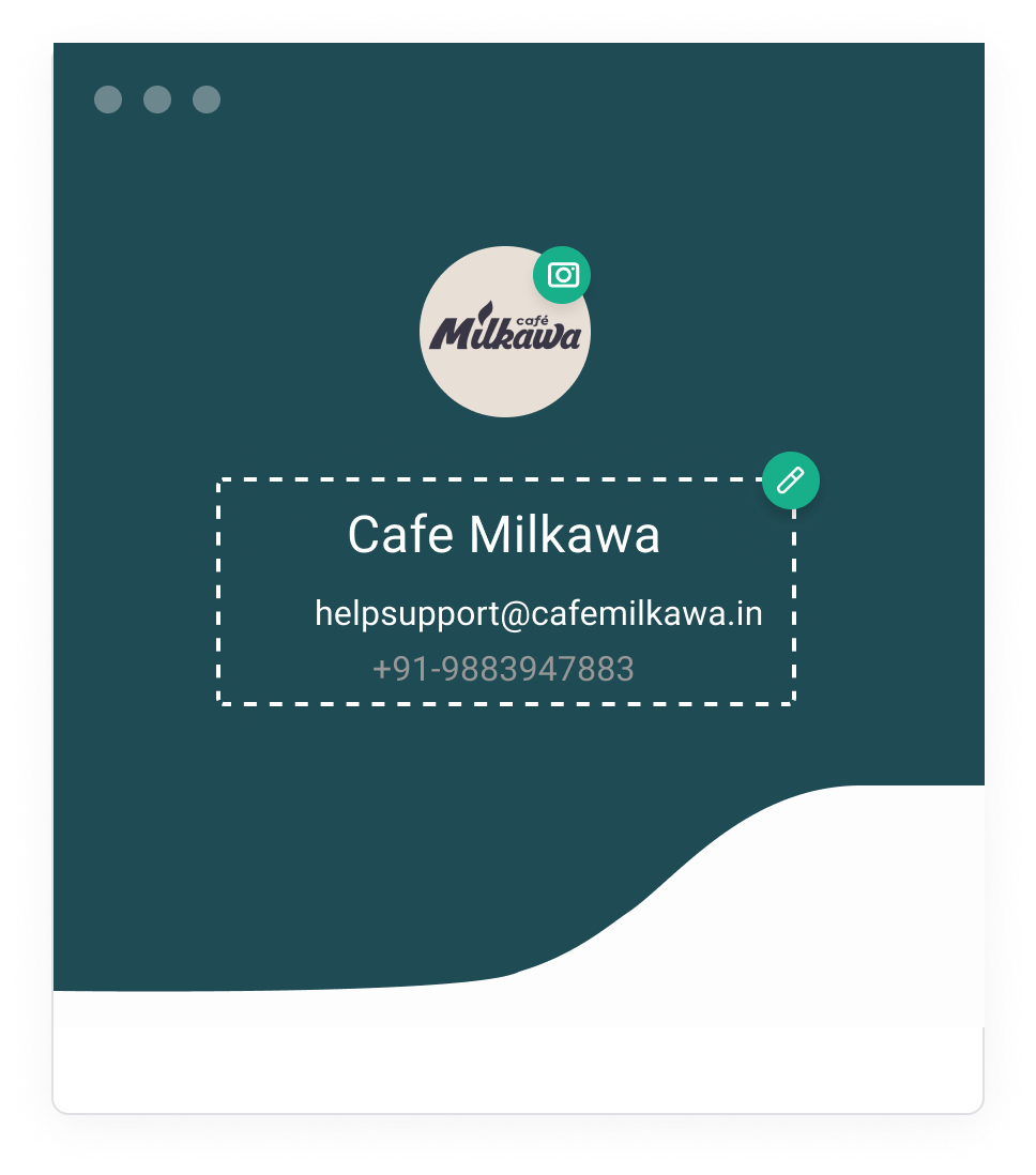 Add your business details and branding